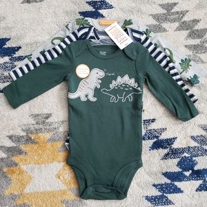 Carter's longsleeve onesie dinosaur print